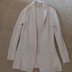 L.L. Bean long cream cardigan